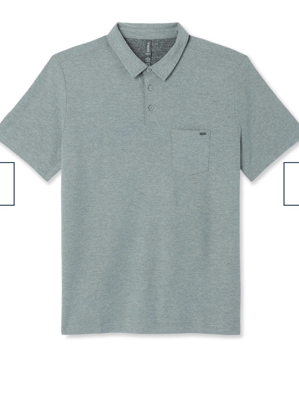 Vuori Ace Polo in Slate Rock Men’s XL - Picture 4 of 8